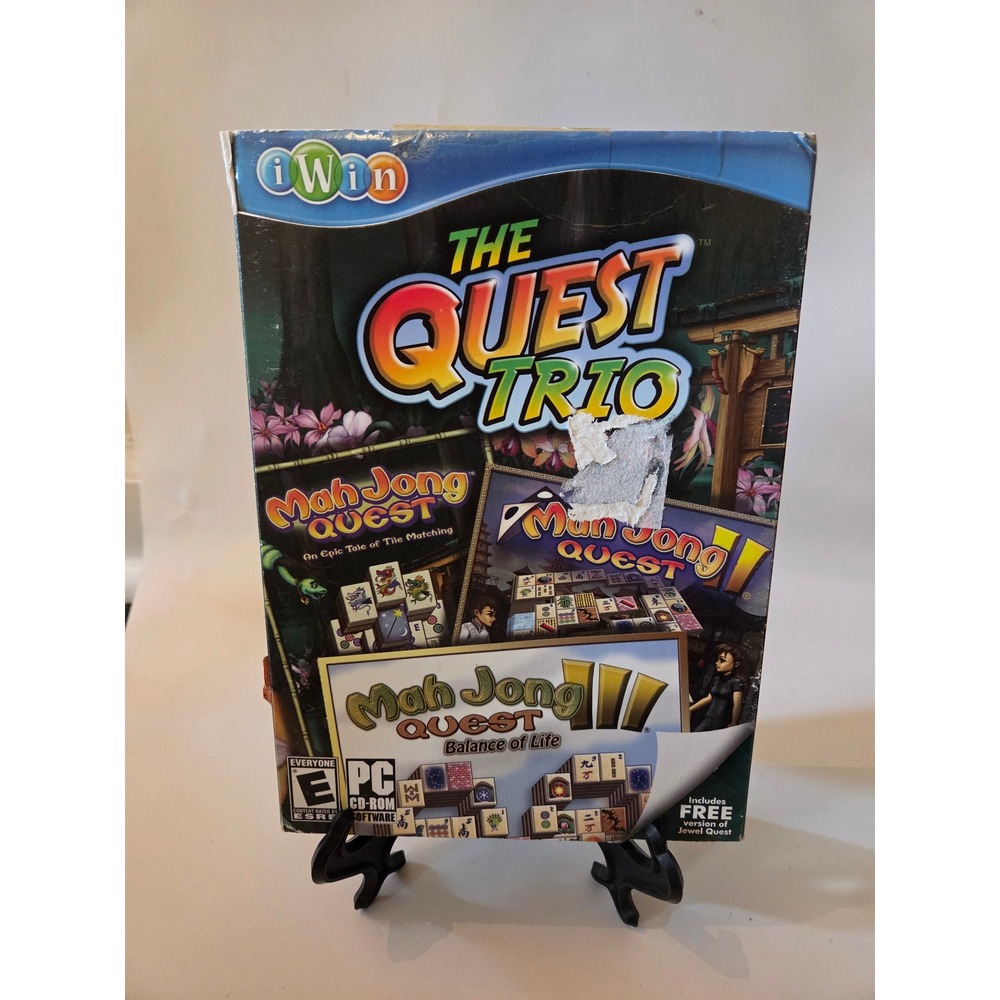 iWin The Quest Trio PC CD-ROM Mah Jong Quest I II III Jewel Quest Bundle 2009